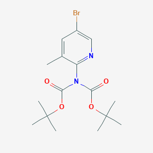 molecular formula C16H23BrN2O4 B112683 2-(N,N-双Boc-氨基)-5-溴-3-甲基吡啶 CAS No. 497159-91-8