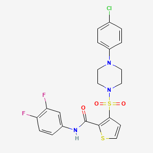 3-{[4-(4-chlorophenyl)piperazin-1-yl]sulfonyl}-N-(3,4-difluorophenyl)thiophene-2-carboxamide