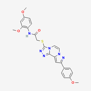 N-(2,4-dimethoxyphenyl)-2-((9-(4-methoxyphenyl)pyrazolo[1,5-a][1,2,4]triazolo[3,4-c]pyrazin-3-yl)thio)acetamide