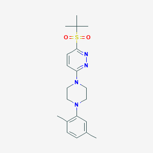 molecular formula C20H28N4O2S B11268341 3-(Tert-butylsulfonyl)-6-(4-(2,5-dimethylphenyl)piperazin-1-yl)pyridazine 