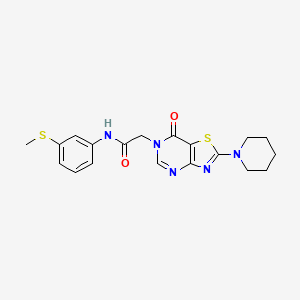 N-[3-(methylsulfanyl)phenyl]-2-[7-oxo-2-(piperidin-1-yl)[1,3]thiazolo[4,5-d]pyrimidin-6(7H)-yl]acetamide