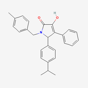 3-hydroxy-1-(4-methylbenzyl)-4-phenyl-5-[4-(propan-2-yl)phenyl]-1,5-dihydro-2H-pyrrol-2-one