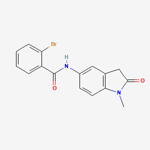 molecular formula C16H13BrN2O2 B11268390 2-bromo-N-(1-methyl-2-oxo-2,3-dihydro-1H-indol-5-yl)benzamide 