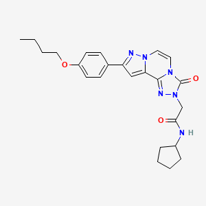 2-[9-(4-butoxyphenyl)-3-oxopyrazolo[1,5-a][1,2,4]triazolo[3,4-c]pyrazin-2(3H)-yl]-N-cyclopentylacetamide