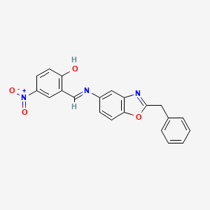 2-[(E)-[(2-Benzyl-1,3-benzoxazol-5-YL)imino]methyl]-4-nitrophenol