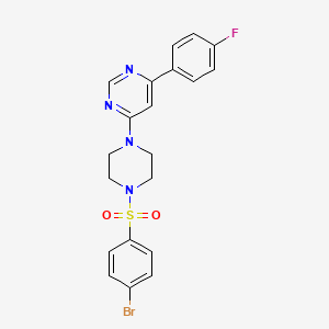 4-[4-(4-Bromobenzenesulfonyl)piperazin-1-YL]-6-(4-fluorophenyl)pyrimidine