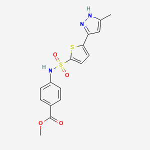 Methyl 4-[5-(3-methyl-1H-pyrazol-5-YL)thiophene-2-sulfonamido]benzoate