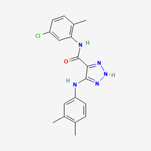 N-(5-chloro-2-methylphenyl)-5-[(3,4-dimethylphenyl)amino]-1H-1,2,3-triazole-4-carboxamide