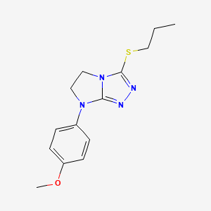 7-(4-Methoxyphenyl)-3-(propylsulfanyl)-5H,6H,7H-imidazo[2,1-C][1,2,4]triazole