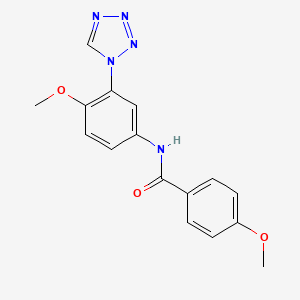 4-methoxy-N-[4-methoxy-3-(1H-tetrazol-1-yl)phenyl]benzamide