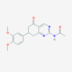 N-[7-(3,4-dimethoxyphenyl)-5-oxo-5,6,7,8-tetrahydroquinazolin-2-yl]acetamide