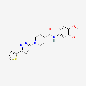 N-(2,3-Dihydro-1,4-benzodioxin-6-YL)-1-[6-(thiophen-2-YL)pyridazin-3-YL]piperidine-4-carboxamide