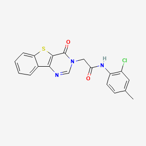 molecular formula C19H14ClN3O2S B11268616 N-(2-chloro-4-methylphenyl)-2-(4-oxo[1]benzothieno[3,2-d]pyrimidin-3(4H)-yl)acetamide 