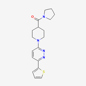 3-[4-(Pyrrolidine-1-carbonyl)piperidin-1-YL]-6-(thiophen-2-YL)pyridazine