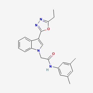 N-(3,5-dimethylphenyl)-2-[3-(5-ethyl-1,3,4-oxadiazol-2-yl)-1H-indol-1-yl]acetamide