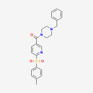 (4-Benzylpiperazin-1-yl){6-[(4-methylphenyl)sulfonyl]pyridin-3-yl}methanone