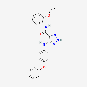 N-(2-ethoxyphenyl)-5-[(4-phenoxyphenyl)amino]-1H-1,2,3-triazole-4-carboxamide