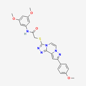 N-(3,5-dimethoxyphenyl)-2-((9-(4-methoxyphenyl)pyrazolo[1,5-a][1,2,4]triazolo[3,4-c]pyrazin-3-yl)thio)acetamide