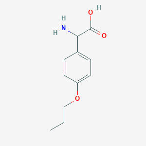 molecular formula C11H15NO3 B112687 Amino(4-propoxyphenyl)acetic acid CAS No. 500695-51-2