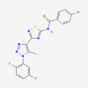 4-bromo-N-{3-[1-(2,5-difluorophenyl)-5-methyl-1H-1,2,3-triazol-4-yl]-1,2,4-thiadiazol-5-yl}benzamide