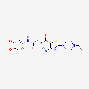 N-(1,3-benzodioxol-5-yl)-2-[2-(4-ethylpiperazin-1-yl)-7-oxo[1,3]thiazolo[4,5-d]pyrimidin-6(7H)-yl]acetamide