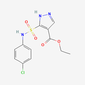 ethyl 5-[(4-chlorophenyl)sulfamoyl]-1H-pyrazole-4-carboxylate