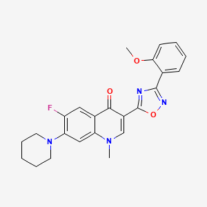 6-fluoro-3-[3-(2-methoxyphenyl)-1,2,4-oxadiazol-5-yl]-1-methyl-7-(piperidin-1-yl)quinolin-4(1H)-one