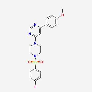 4-[4-(4-Fluorobenzenesulfonyl)piperazin-1-YL]-6-(4-methoxyphenyl)pyrimidine