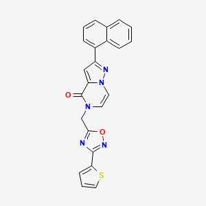 2-(1-naphthyl)-5-{[3-(2-thienyl)-1,2,4-oxadiazol-5-yl]methyl}pyrazolo[1,5-a]pyrazin-4(5H)-one