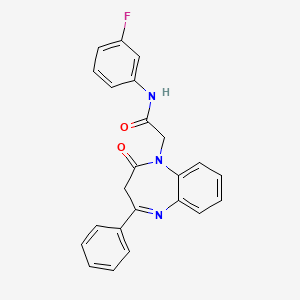 N-(3-fluorophenyl)-2-(2-oxo-4-phenyl-2,3-dihydro-1H-1,5-benzodiazepin-1-yl)acetamide