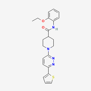 N-(2-Ethoxyphenyl)-1-[6-(thiophen-2-YL)pyridazin-3-YL]piperidine-4-carboxamide