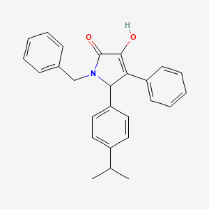 molecular formula C26H25NO2 B11268965 1-benzyl-3-hydroxy-4-phenyl-5-[4-(propan-2-yl)phenyl]-1,5-dihydro-2H-pyrrol-2-one 