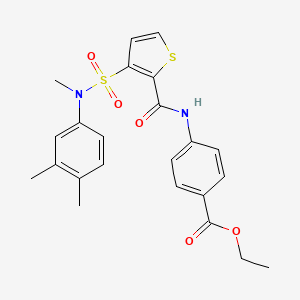 Ethyl 4-[({3-[(3,4-dimethylphenyl)(methyl)sulfamoyl]thiophen-2-yl}carbonyl)amino]benzoate