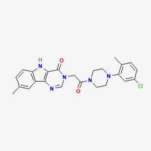 3-{2-[4-(5-chloro-2-methylphenyl)piperazin-1-yl]-2-oxoethyl}-8-methyl-3,5-dihydro-4H-pyrimido[5,4-b]indol-4-one