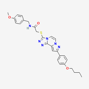 2-((9-(4-butoxyphenyl)pyrazolo[1,5-a][1,2,4]triazolo[3,4-c]pyrazin-3-yl)thio)-N-(4-methoxybenzyl)acetamide