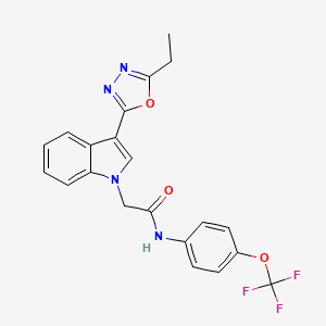 2-[3-(5-ethyl-1,3,4-oxadiazol-2-yl)-1H-indol-1-yl]-N-[4-(trifluoromethoxy)phenyl]acetamide