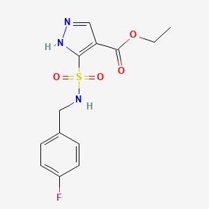 ethyl 5-[(4-fluorobenzyl)sulfamoyl]-1H-pyrazole-4-carboxylate