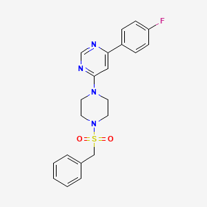 4-(4-(Benzylsulfonyl)piperazin-1-yl)-6-(4-fluorophenyl)pyrimidine