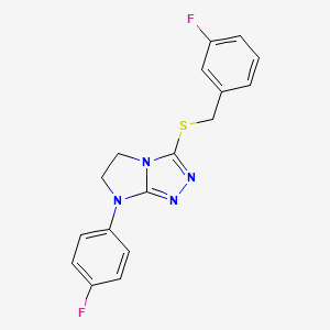 3-((3-fluorobenzyl)thio)-7-(4-fluorophenyl)-6,7-dihydro-5H-imidazo[2,1-c][1,2,4]triazole