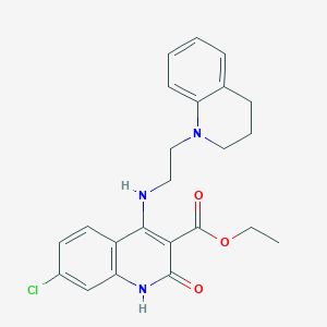 ethyl 7-chloro-4-((2-(3,4-dihydroquinolin-1(2H)-yl)ethyl)amino)-2-oxo-1,2-dihydroquinoline-3-carboxylate