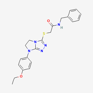 N-Benzyl-2-{[7-(4-ethoxyphenyl)-5H,6H,7H-imidazo[2,1-C][1,2,4]triazol-3-YL]sulfanyl}acetamide