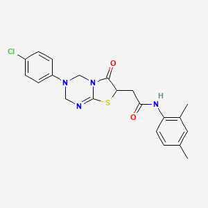 2-[3-(4-Chlorophenyl)-6-oxo-2H,3H,4H,6H,7H-[1,3]thiazolo[3,2-A][1,3,5]triazin-7-YL]-N-(2,4-dimethylphenyl)acetamide