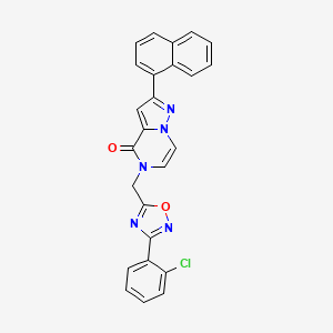 5-((3-(2-chlorophenyl)-1,2,4-oxadiazol-5-yl)methyl)-2-(naphthalen-1-yl)pyrazolo[1,5-a]pyrazin-4(5H)-one