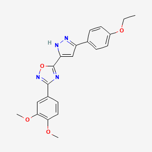 3-(3,4-dimethoxyphenyl)-5-[3-(4-ethoxyphenyl)-1H-pyrazol-5-yl]-1,2,4-oxadiazole