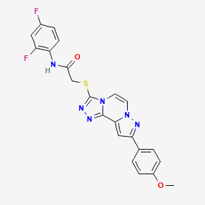 N-(2,4-difluorophenyl)-2-((9-(4-methoxyphenyl)pyrazolo[1,5-a][1,2,4]triazolo[3,4-c]pyrazin-3-yl)thio)acetamide