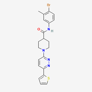 N-(4-Bromo-3-methylphenyl)-1-[6-(thiophen-2-YL)pyridazin-3-YL]piperidine-4-carboxamide