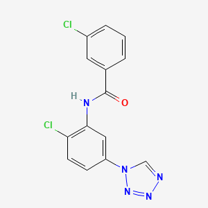 3-chloro-N-[2-chloro-5-(1H-tetrazol-1-yl)phenyl]benzamide