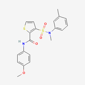 molecular formula C20H20N2O4S2 B11269153 N-(4-methoxyphenyl)-3-[methyl(3-methylphenyl)sulfamoyl]thiophene-2-carboxamide 