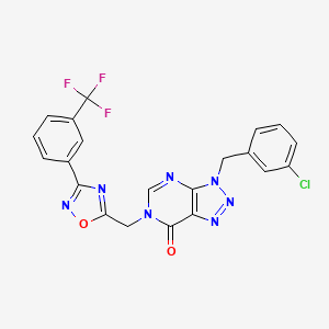 3-(3-chlorobenzyl)-6-({3-[3-(trifluoromethyl)phenyl]-1,2,4-oxadiazol-5-yl}methyl)-3,6-dihydro-7H-[1,2,3]triazolo[4,5-d]pyrimidin-7-one