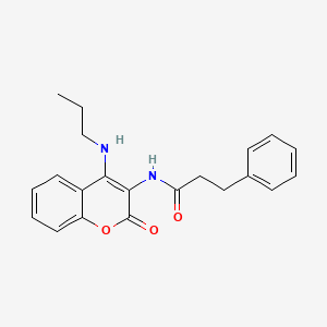 N-[2-oxo-4-(propylamino)-2H-chromen-3-yl]-3-phenylpropanamide